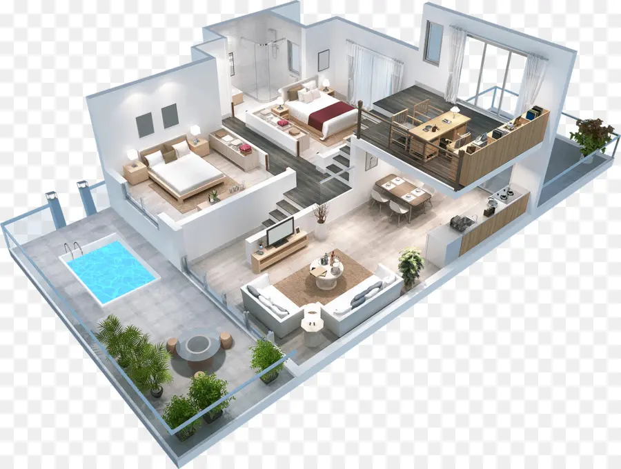 Plan D'étage 3d，Appartement PNG