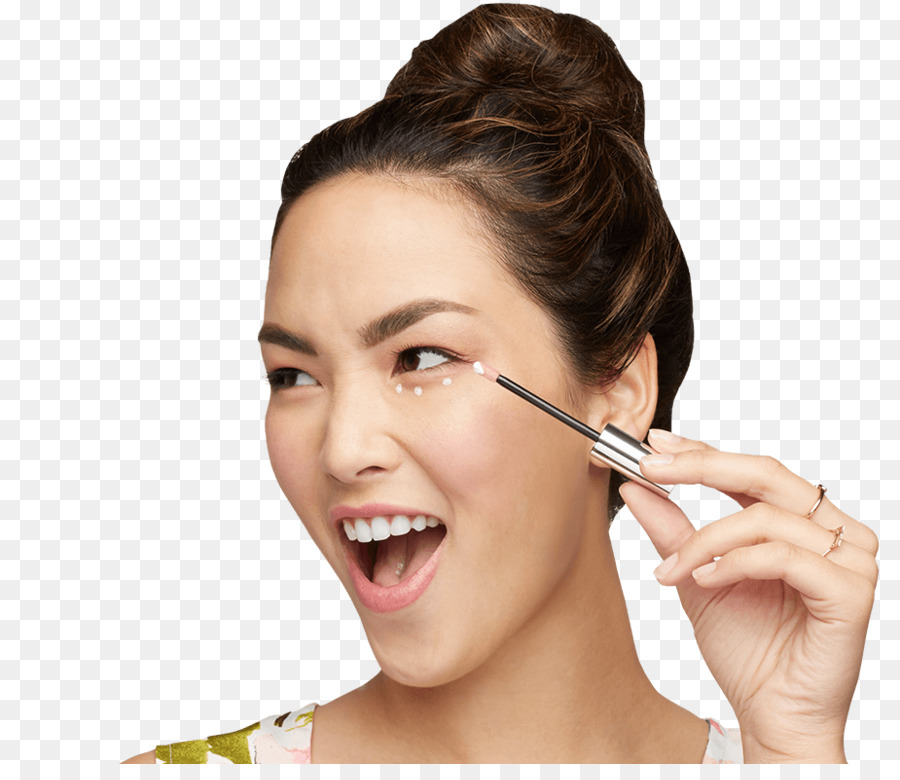 Femme Appliquant Le Maquillage，Produits De Beauté PNG