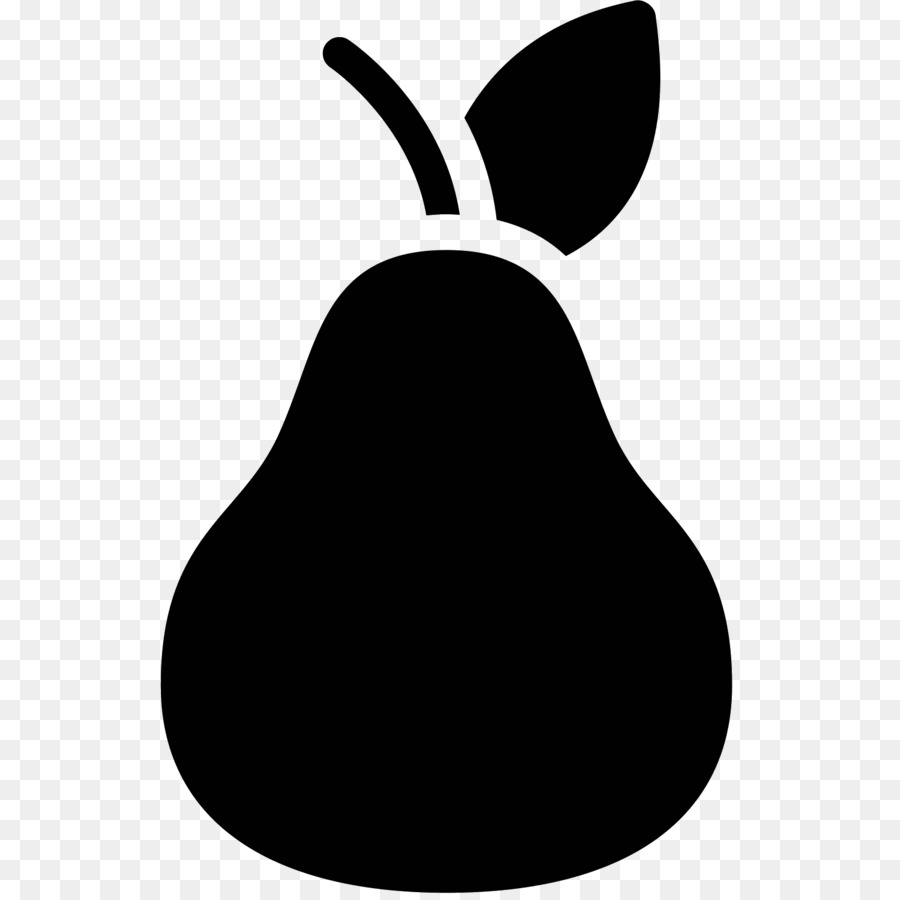 Poire Silhouette，Noir PNG