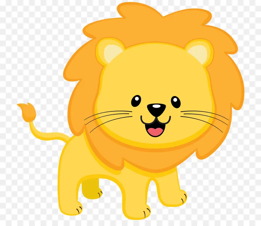 Lion De Dessin Animé，Jaune PNG