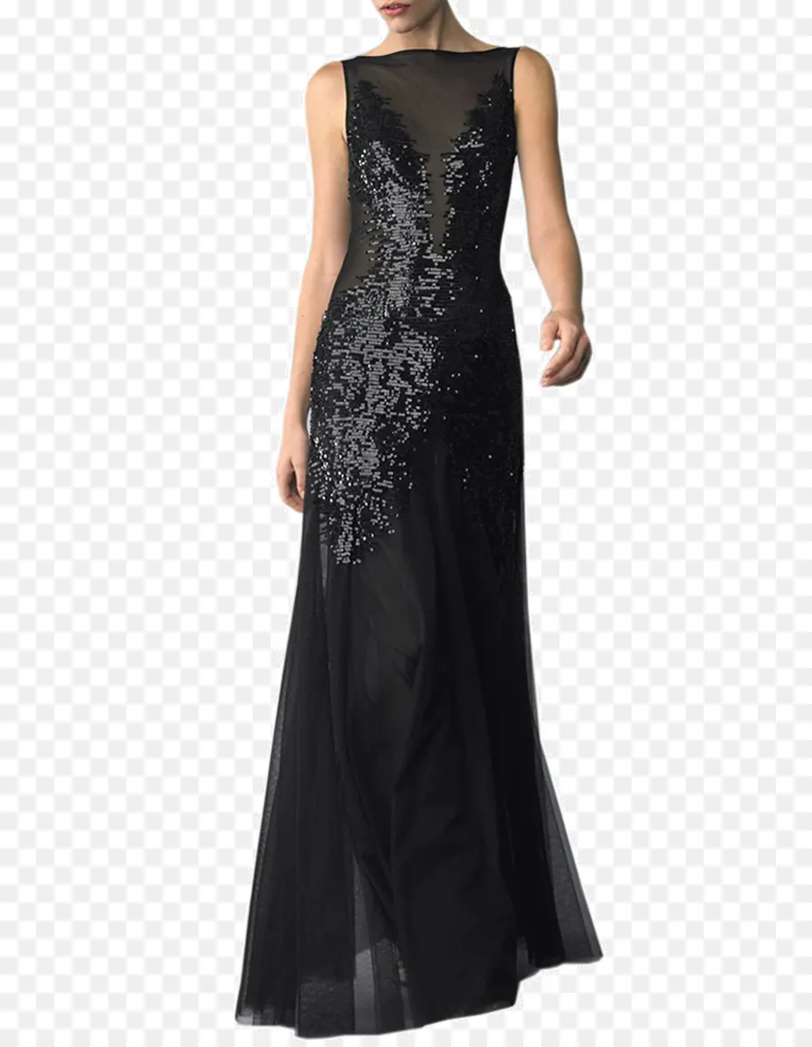 Robe De Soirée Noire，Mode PNG