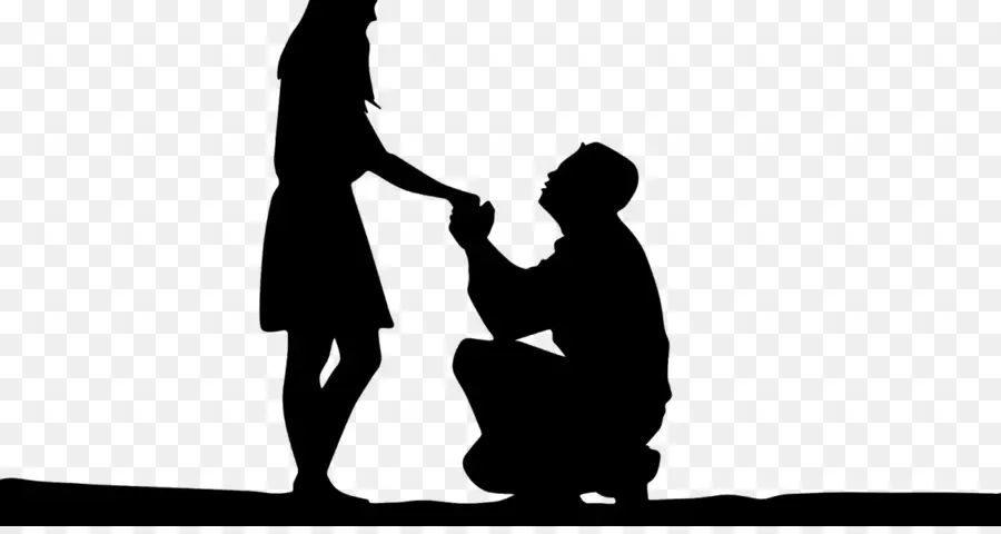 Silhouette De Proposition，Couple PNG