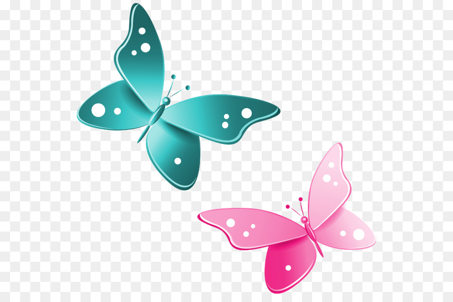 Papillons Bleus，Fleurs PNG