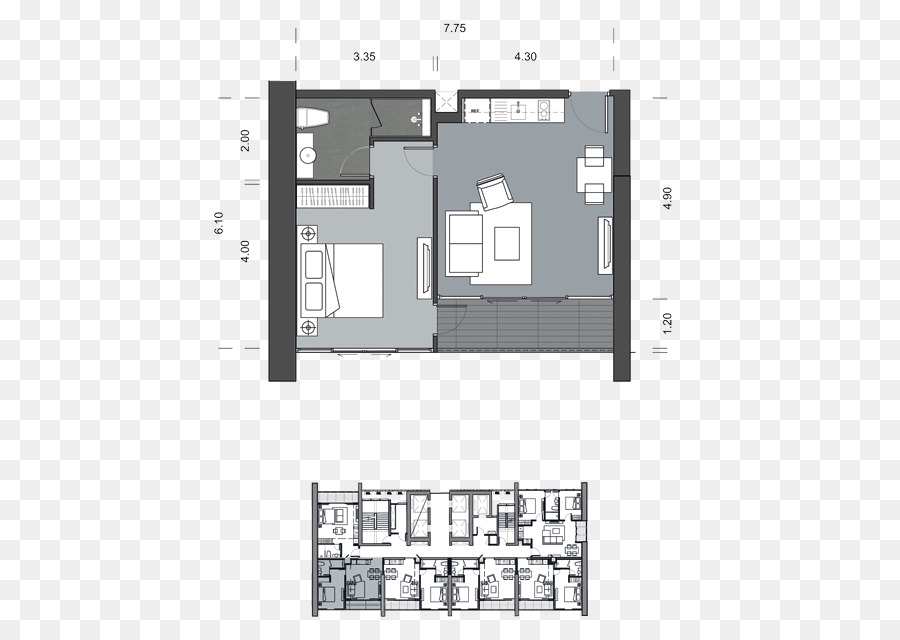 Plan D étage，L Architecture PNG