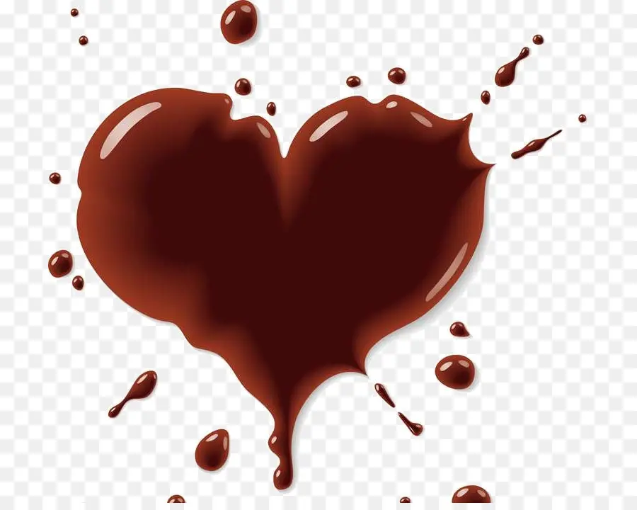 Coeur En Chocolat，Doux PNG