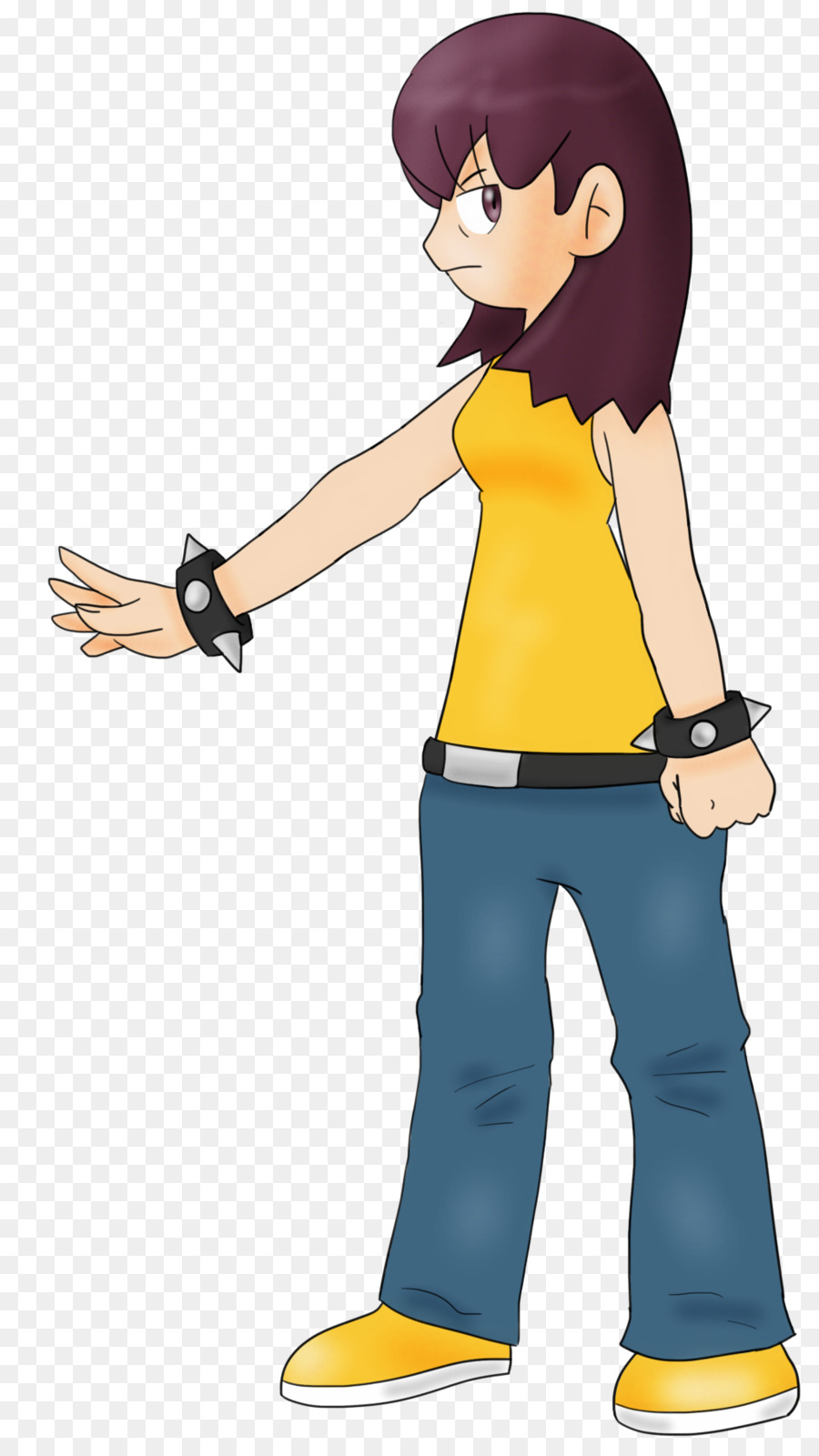 Fille De Dessin Animé，Chemise Jaune PNG