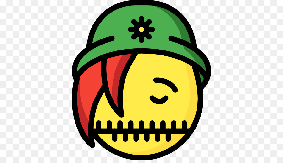 Visage Jaune Avec Chapeau Vert，émoticône PNG