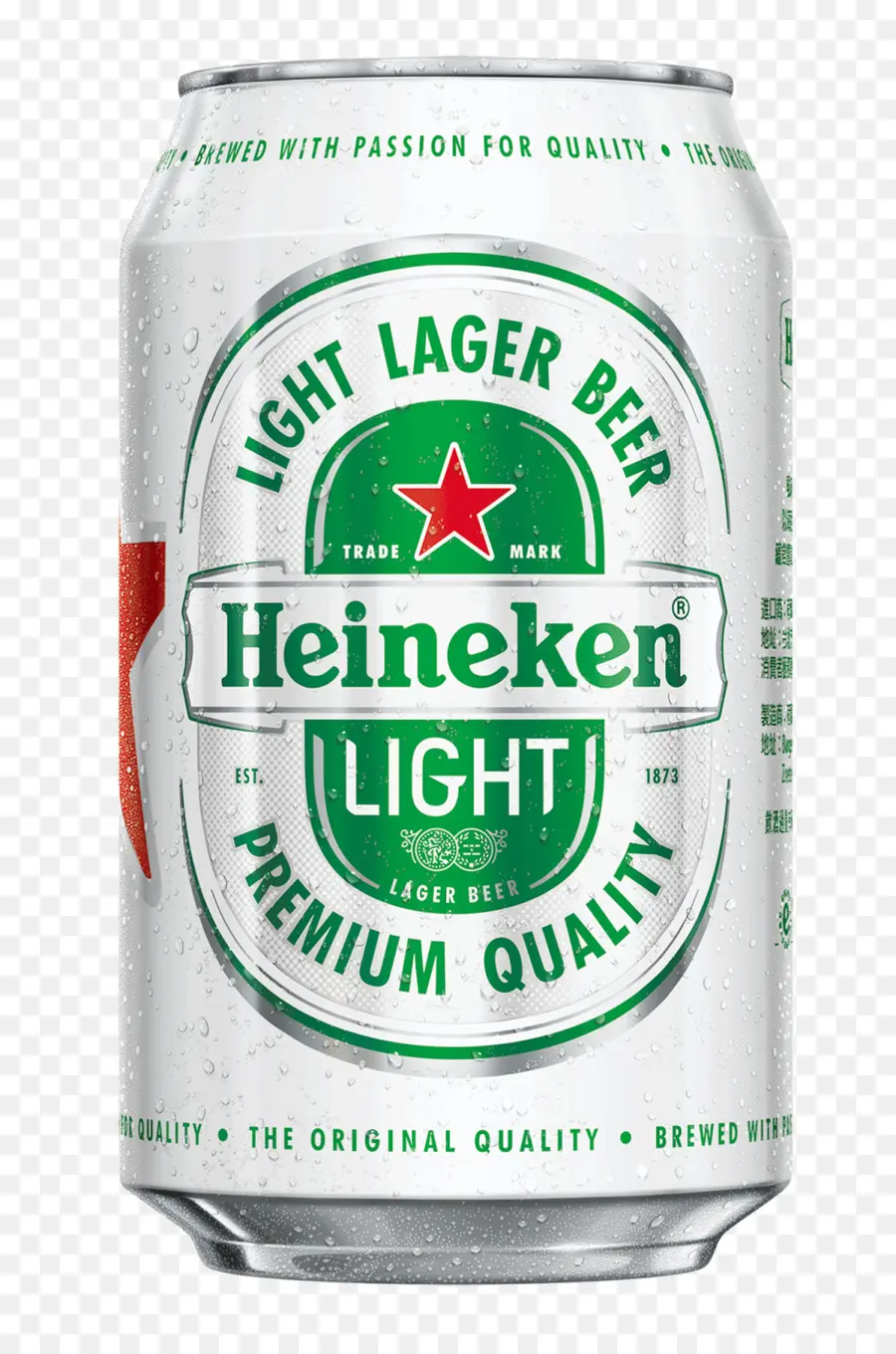 Canette De Bière Légère Heineken，Vert PNG