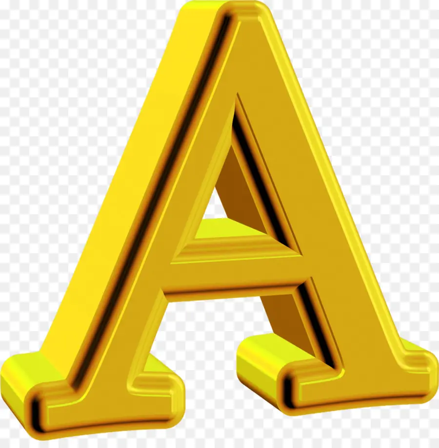 Lettre D'or A，Alphabet PNG