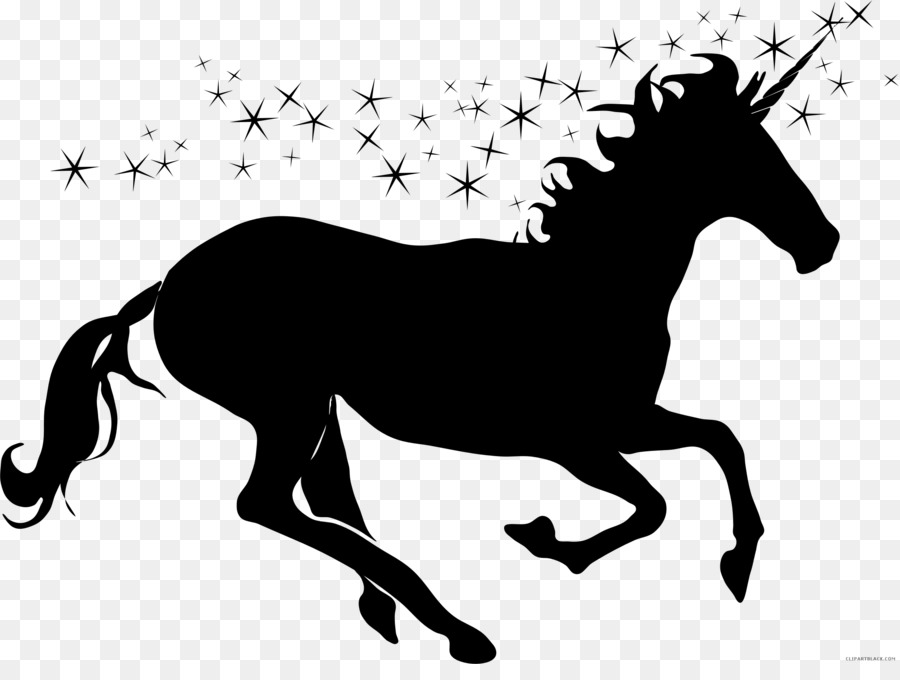 Silhouette De Licorne，Mythique PNG