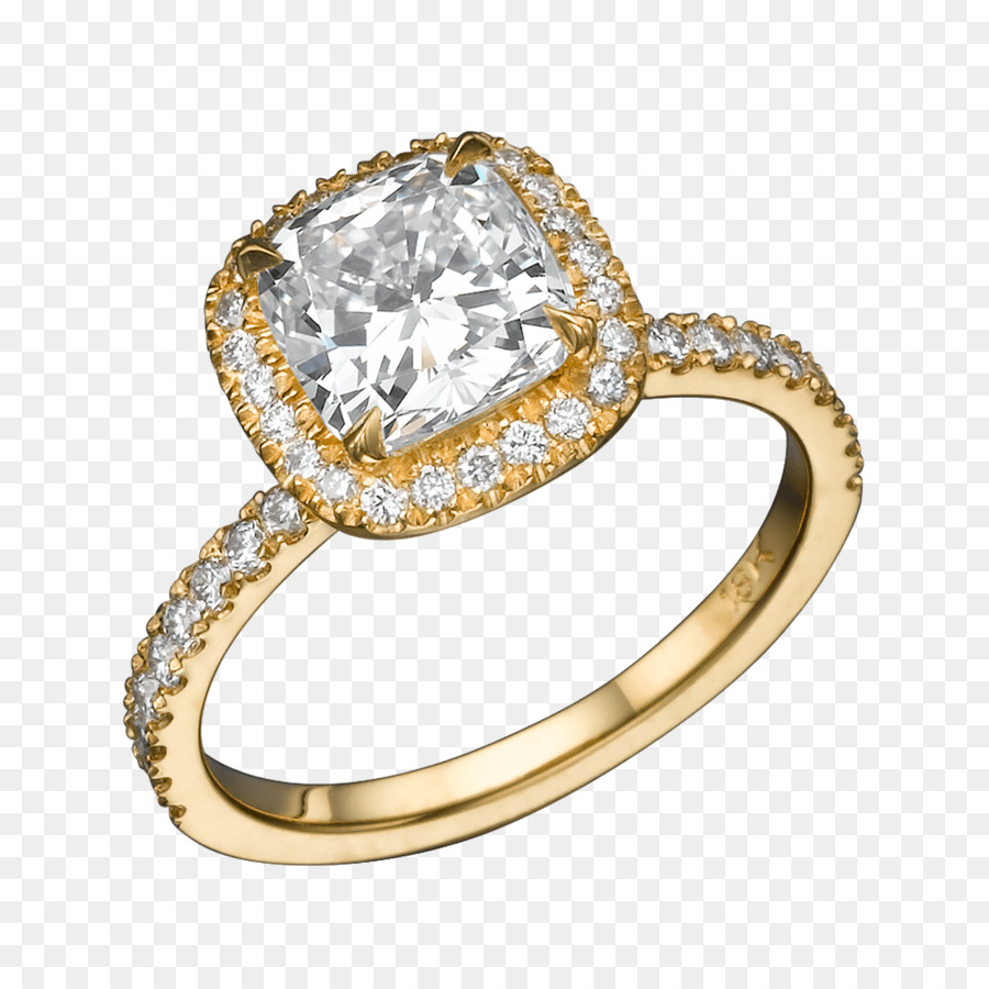 Bague En Or，Diamant PNG