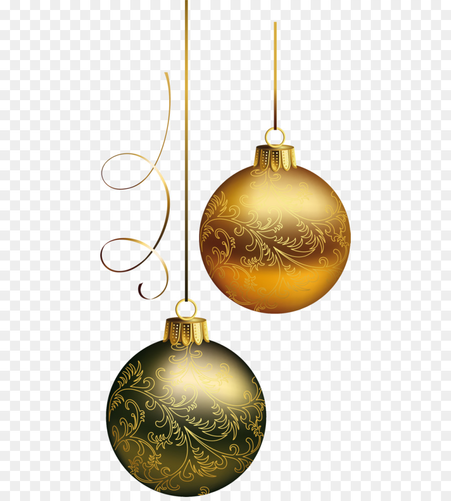 Ornements De Noël，Or PNG