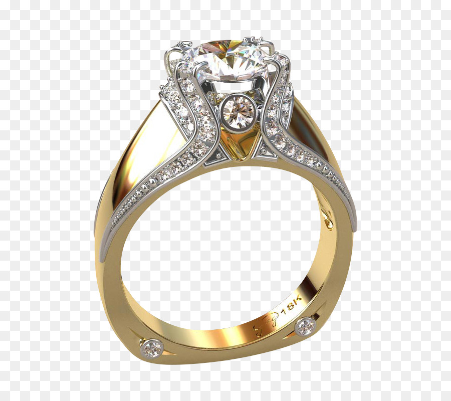 Bague En Or，Diamant PNG