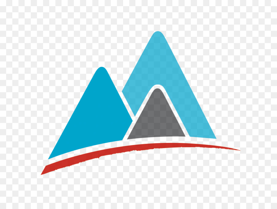 Logo De Montagne，Bleu PNG