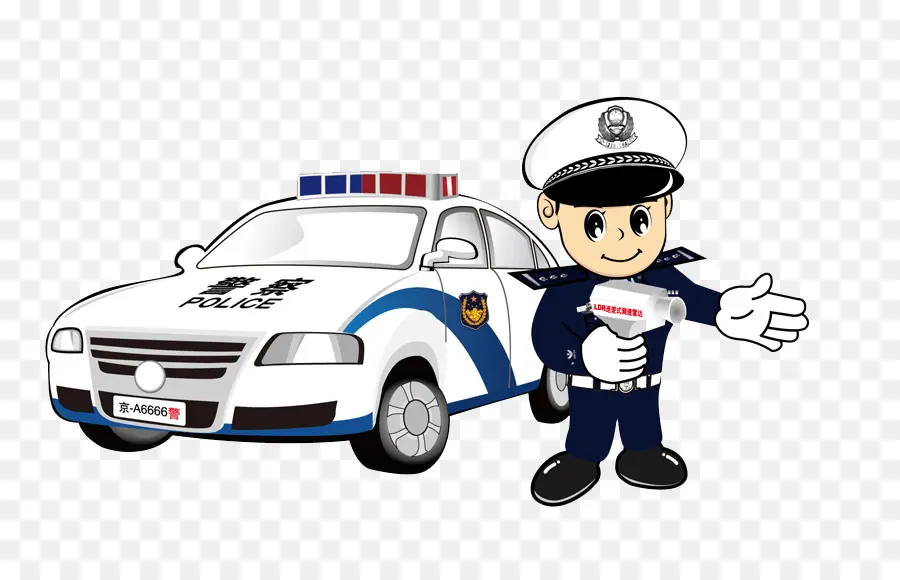 Dessin Animé Policier，Voiture De Police PNG