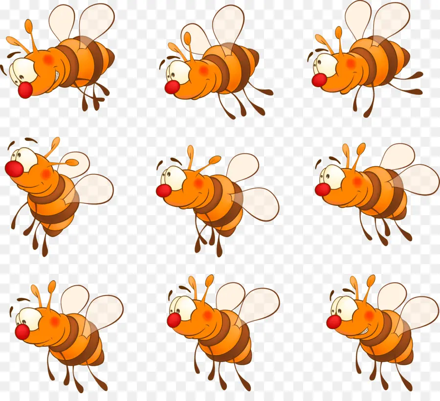 Abeilles De Dessin Animé，Insectes PNG