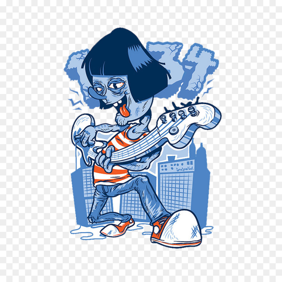 Personnage De Dessin Animé，Guitare PNG