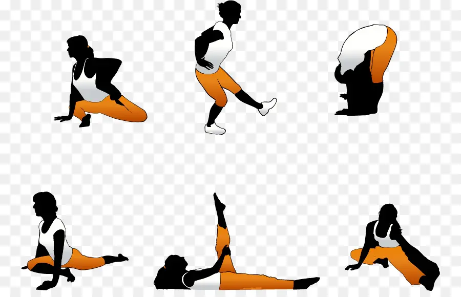 Poses De Yoga，Étirage PNG