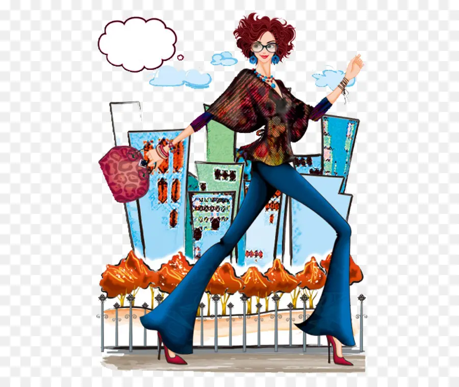 Illustration De Mode，Ville PNG