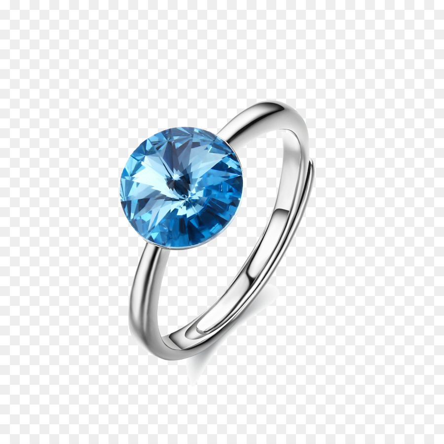 Bague Gemme Bleue，Anneau PNG