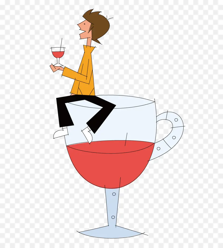 Homme Avec Verre à Vin，Homme PNG