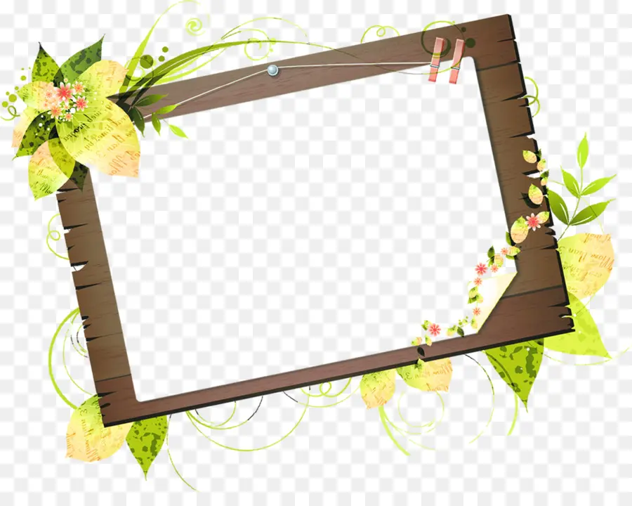 Cadre En Bois，Décoration PNG