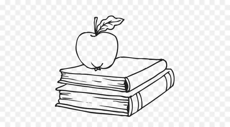 Les Livres Et Apple，Pomme PNG