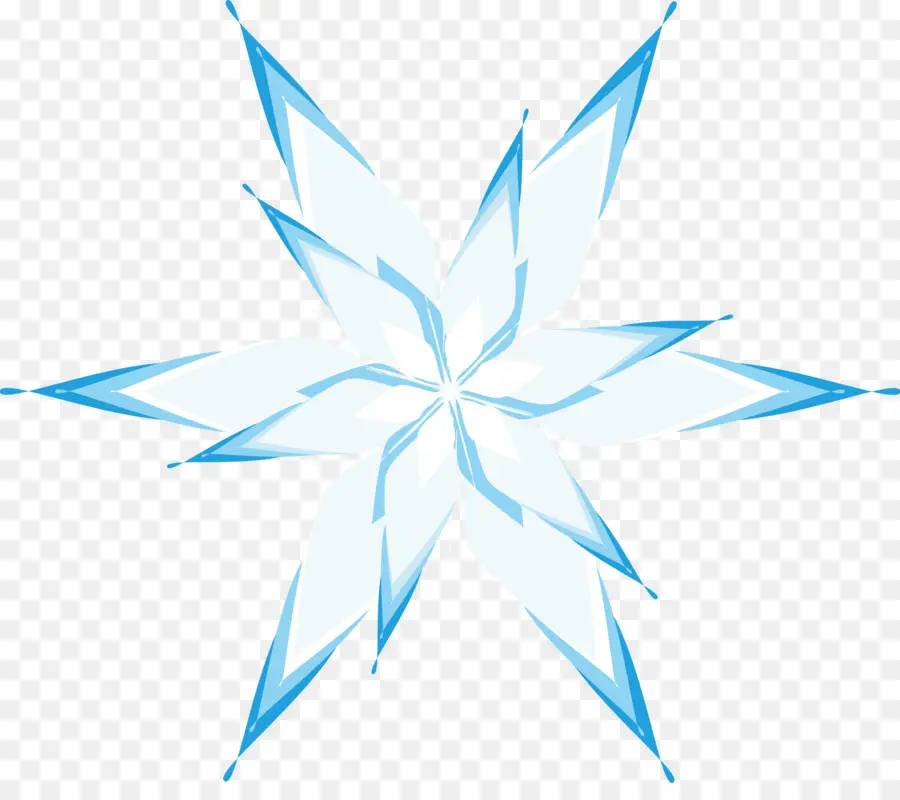 Flocon De Neige Bleu，Hiver PNG