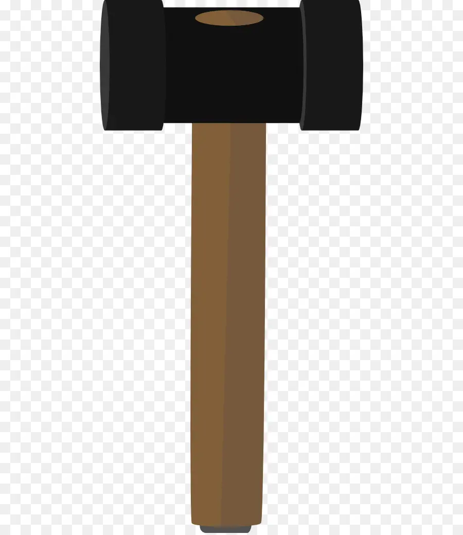 Marteau Noir，Manche En Bois PNG