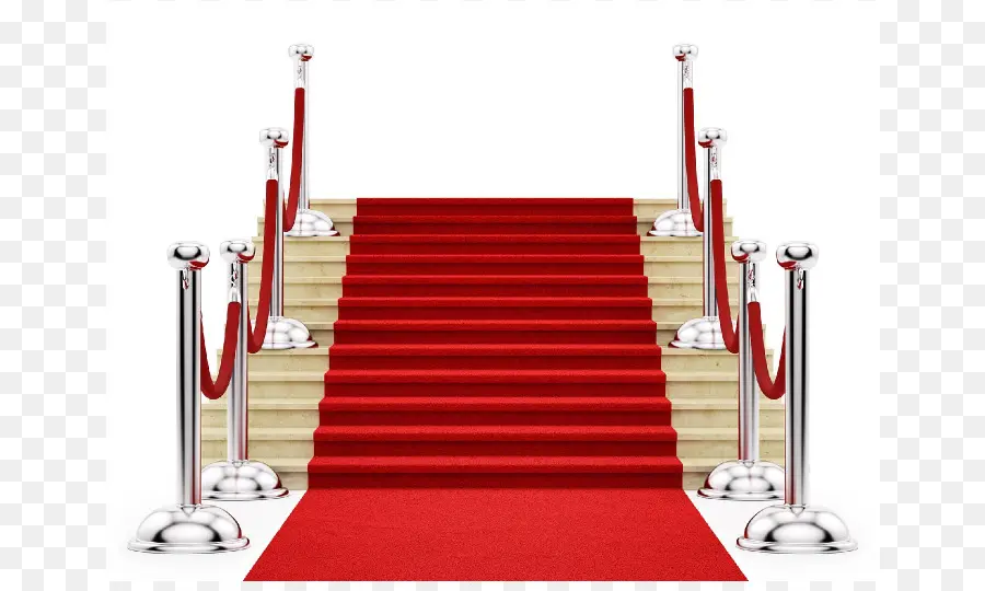 Escaliers De Tapis Rouge，Cordes De Velours PNG