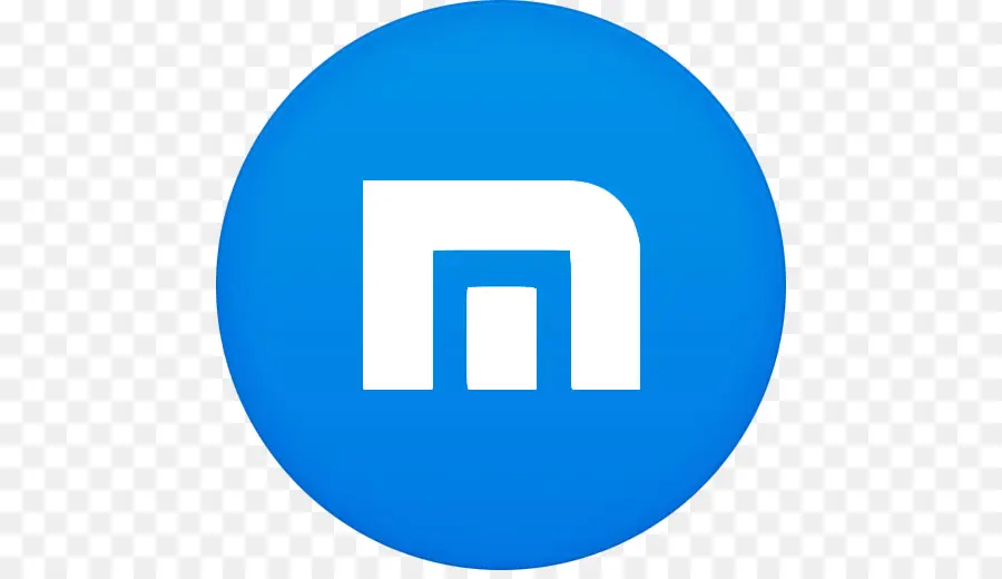 Logo Maxthon Bleu，Navigateur PNG