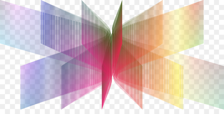 Papillon Abstrait，Coloré PNG