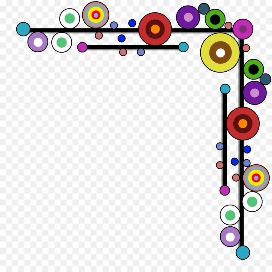 Cercles Colorés，Modèle PNG