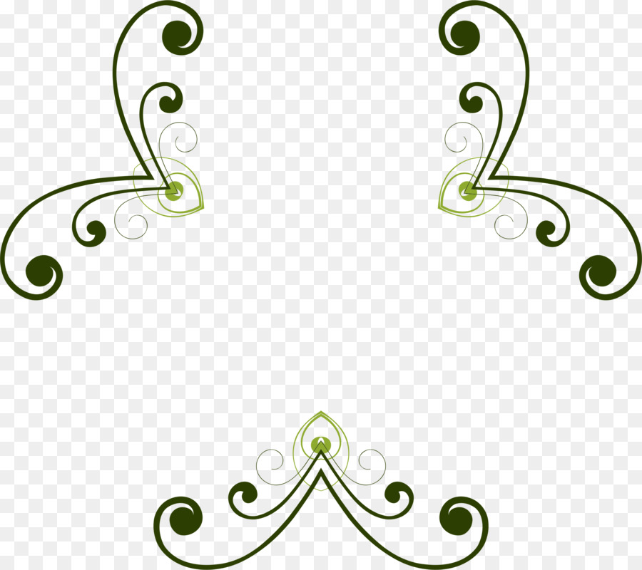 Motif Floral Vert，Floral PNG