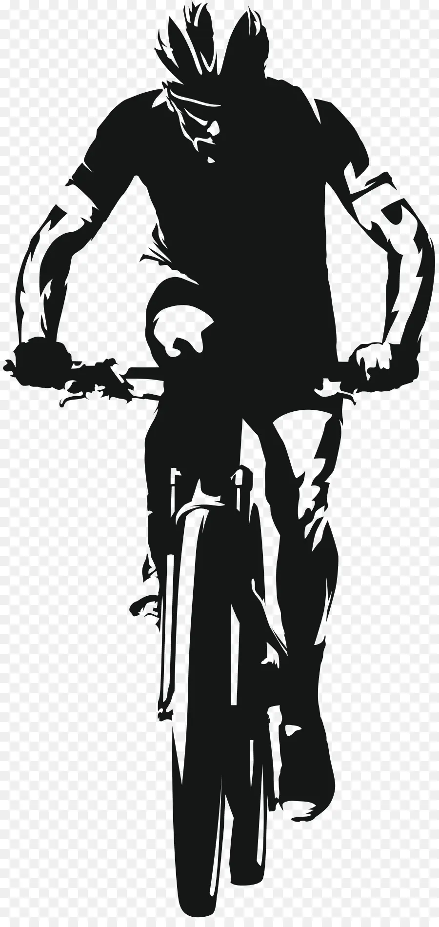 Silhouette Cycliste，Vélo PNG