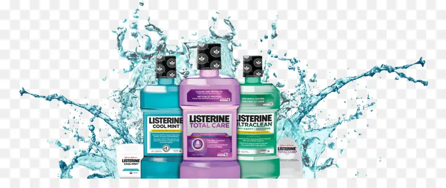 Bouteilles De Listerine，Eau Dentifrice PNG