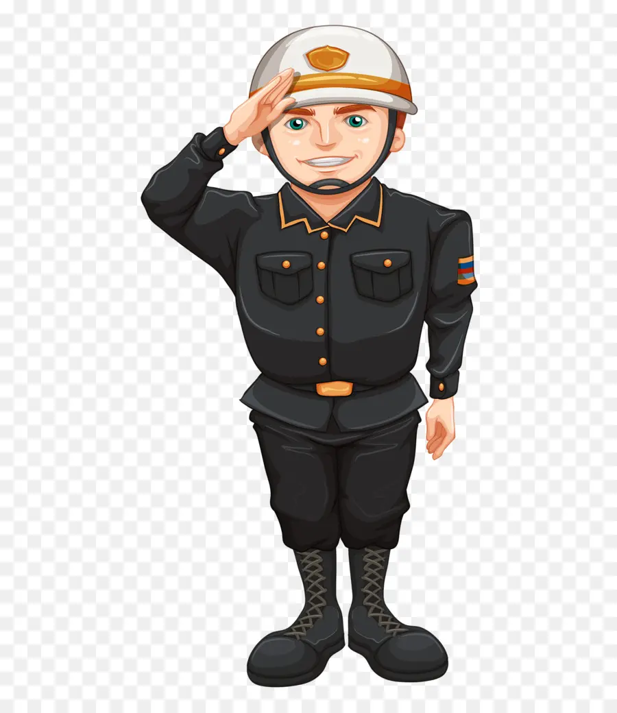 Policier，Saluer PNG