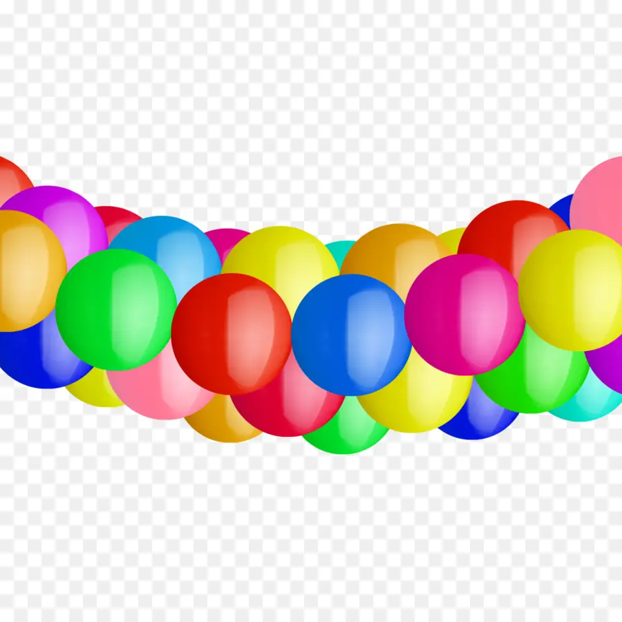 Ballons Colorés，Faire La Fête PNG