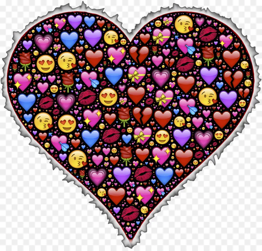 Collage Emoji Coeur，émojis PNG