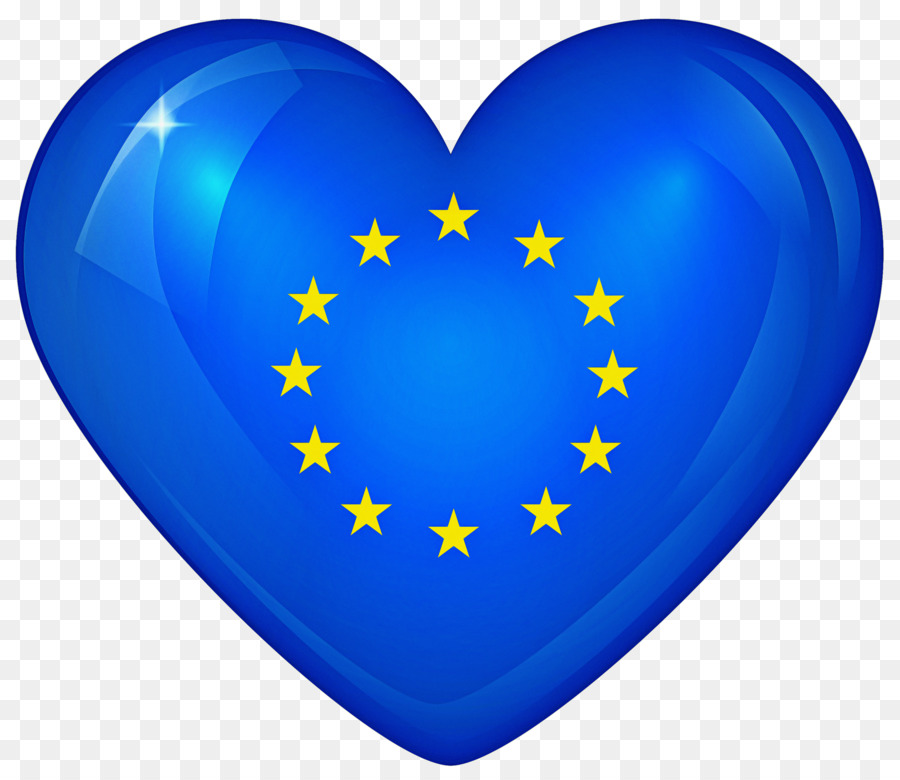 Coeur Avec Drapeau De L'ue，Europe PNG