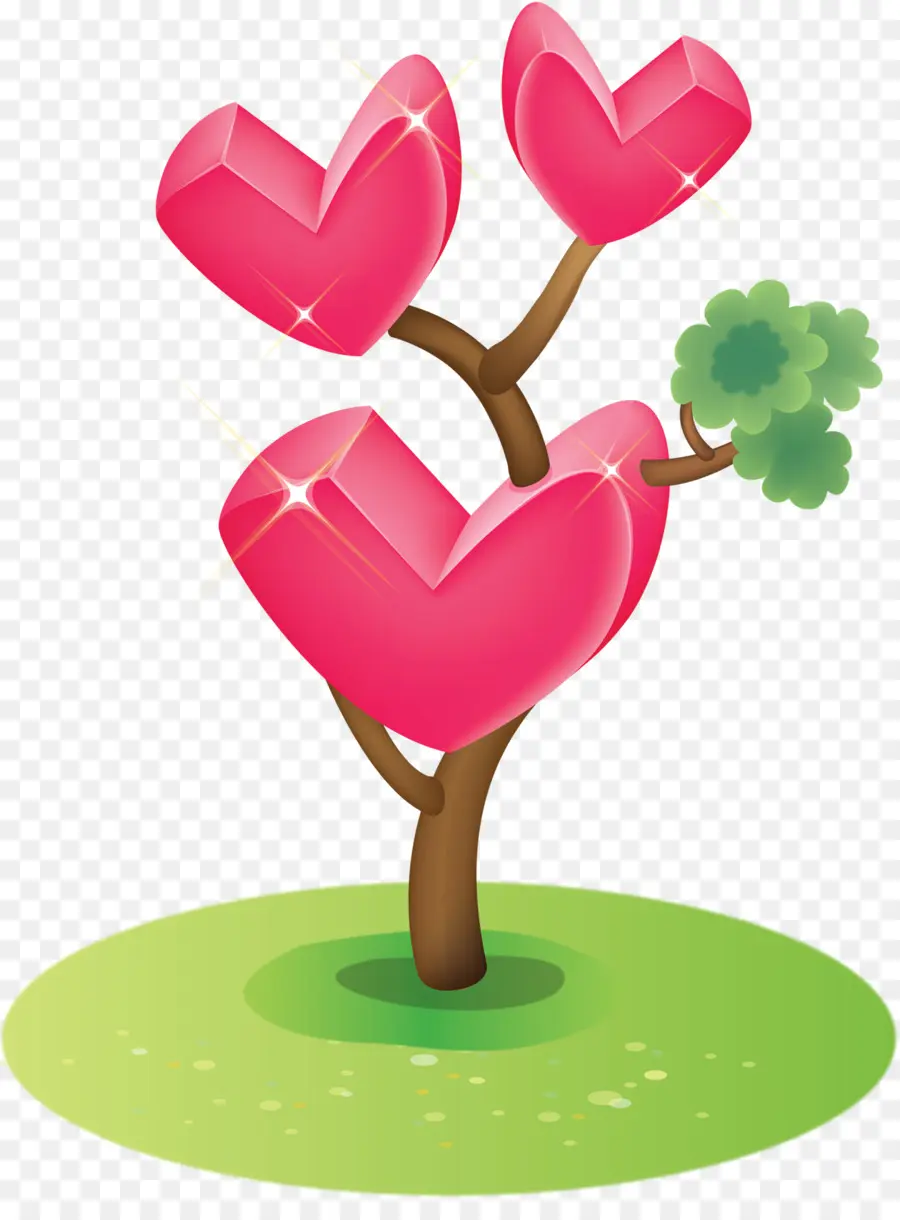 Arbre Coeur，Rose PNG