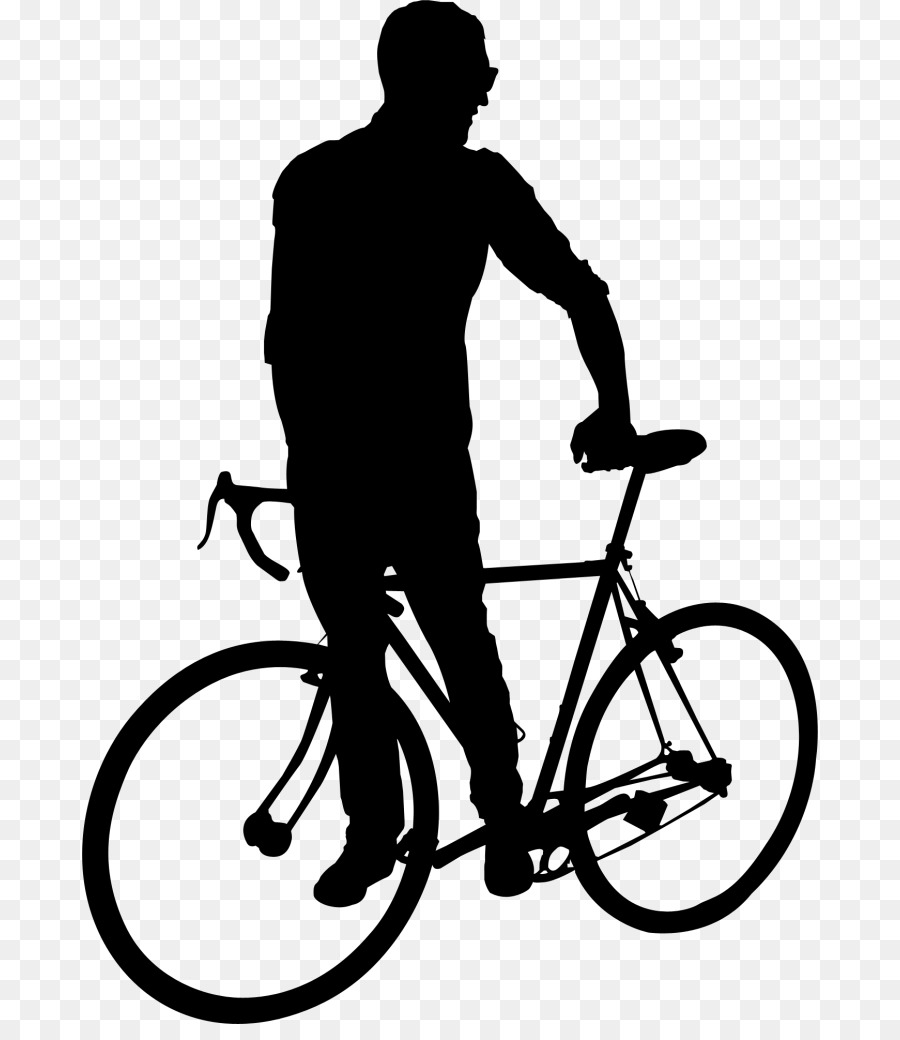 Silhouette Cycliste，Vélo PNG