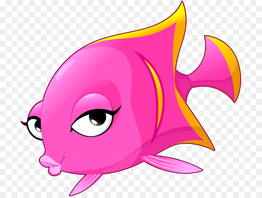 Poisson Rose，Dessin Animé PNG