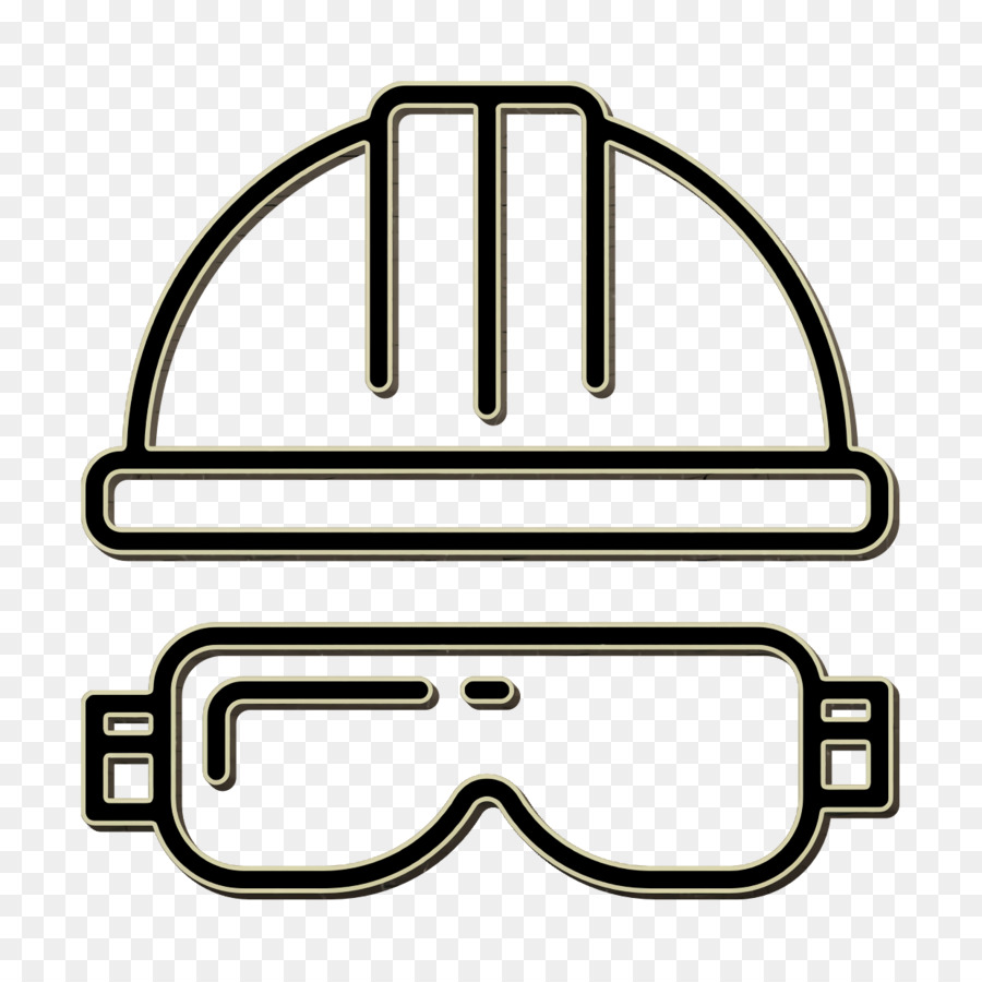 Casque Jaune Et Lunettes，Casque PNG