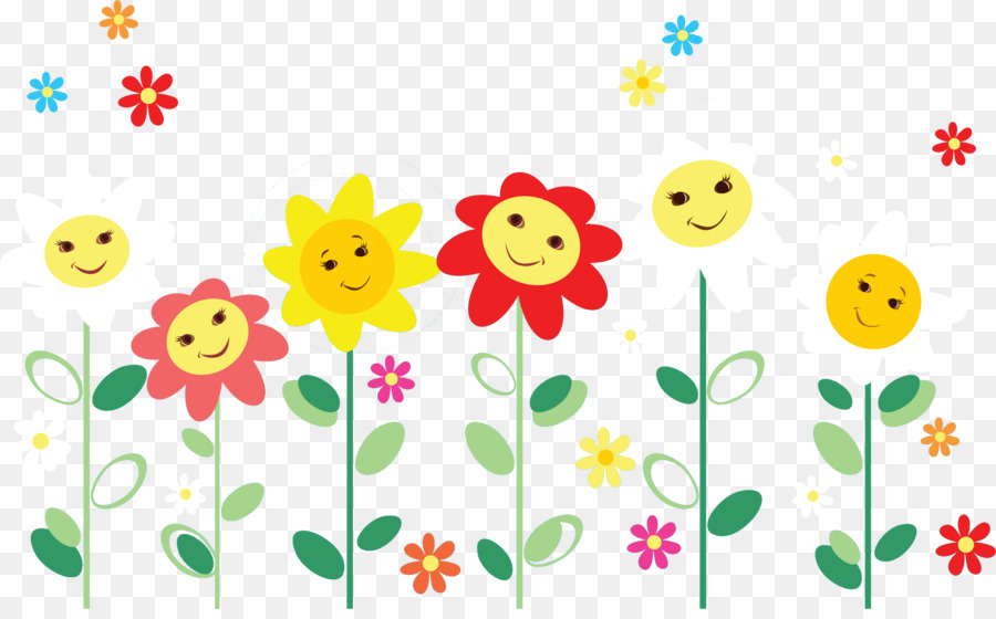 Fleurs Souriantes，Heureux PNG