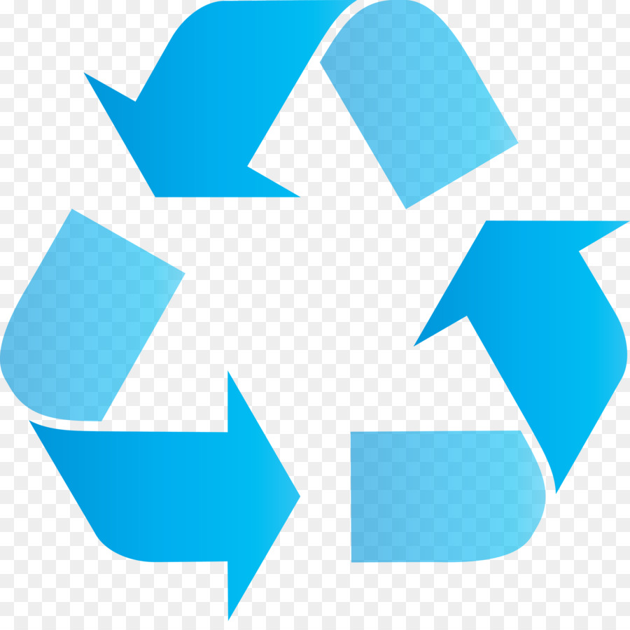 Symbole De Recyclage，Bleu PNG