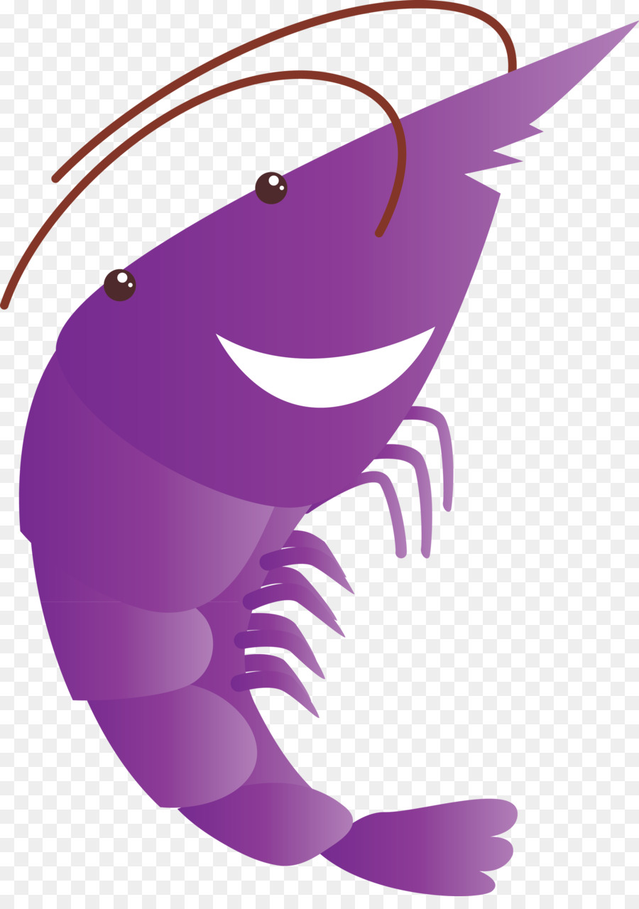 Crevettes Violettes，Dessin Animé PNG