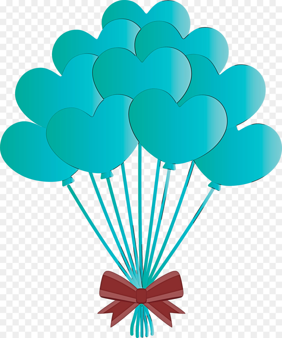 Ballons Verts，Bouquet PNG