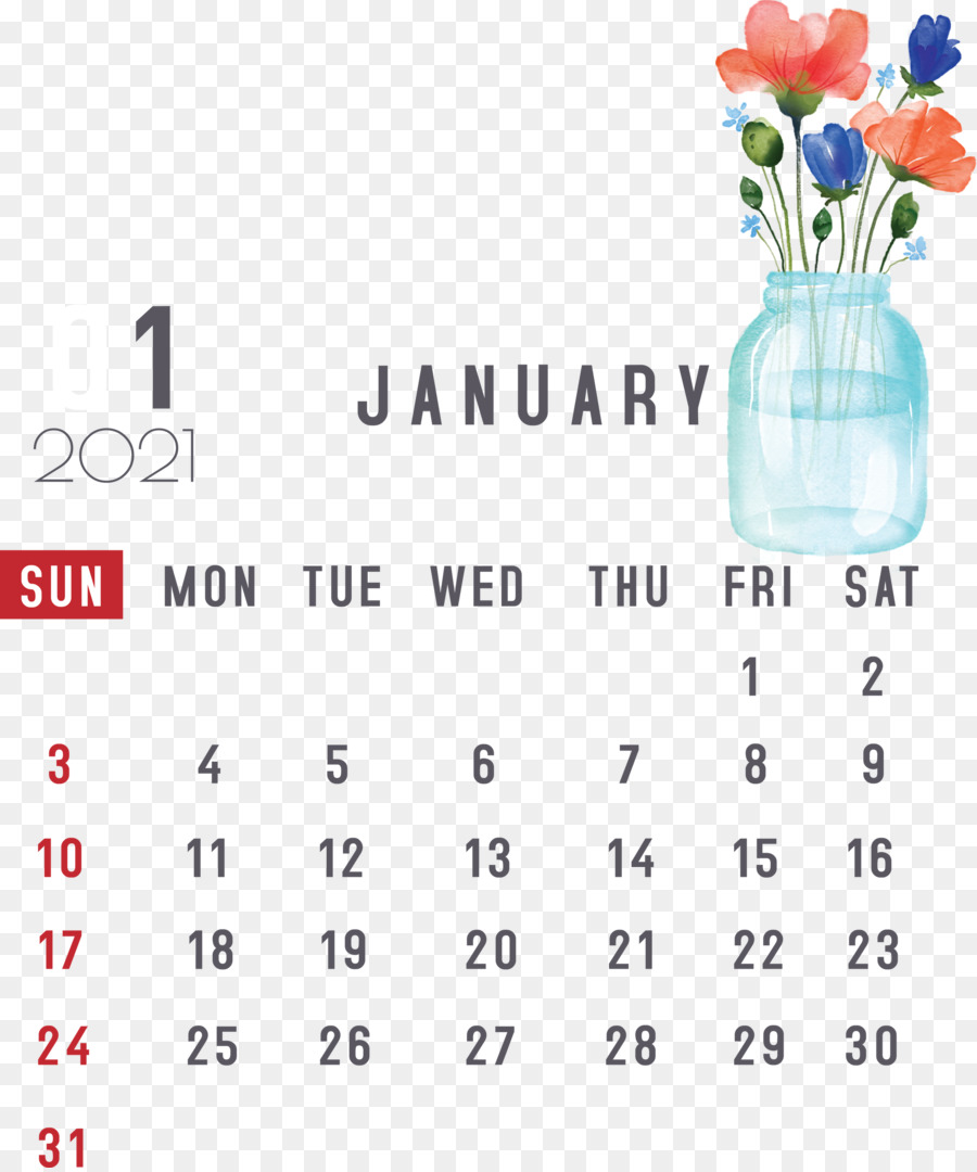 Calendrier，Janvier PNG