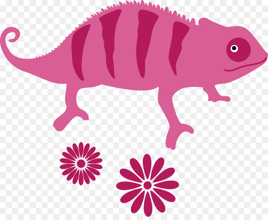 Caméléon Rose，Lézard PNG